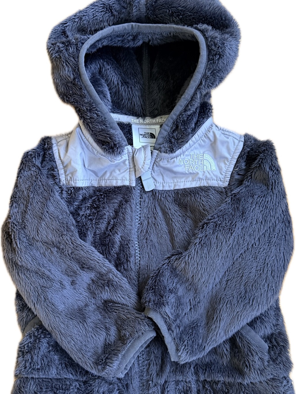The North Face Plush Hooded Jacket in Deep Gray